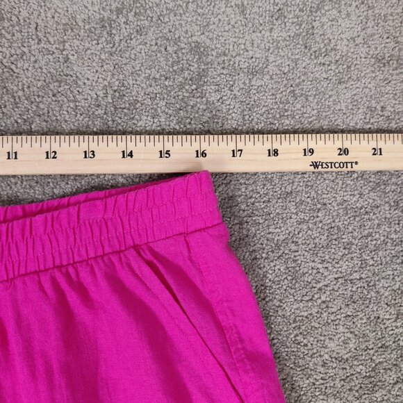 Stars Above Women's Pink Palazzo Pants Size Large Linen Barbiecore Beach Summer - Picture 7 of 10